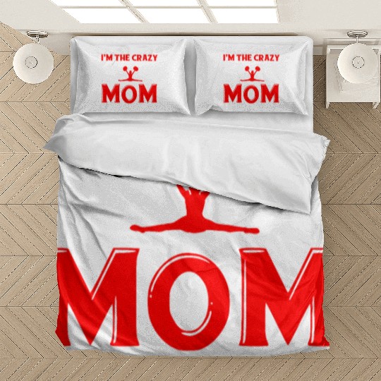 Crazy Cheer Mom Cheerleading Mommy Mother's Day Bedding Sets