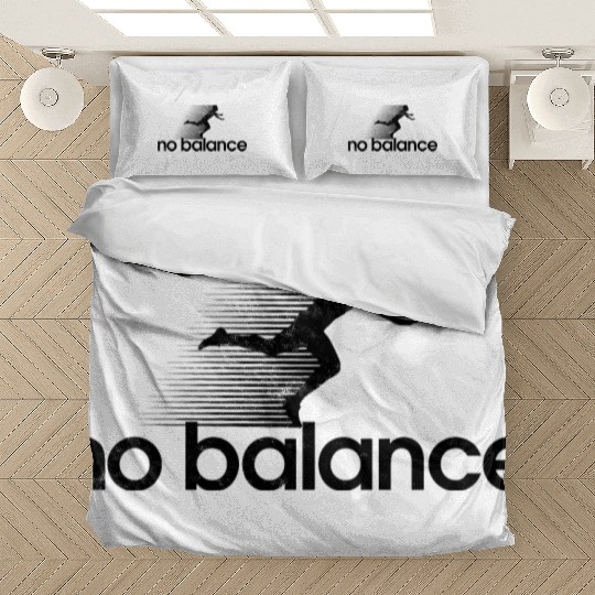 No Balance Black Retro Funny Running Bedding Sets