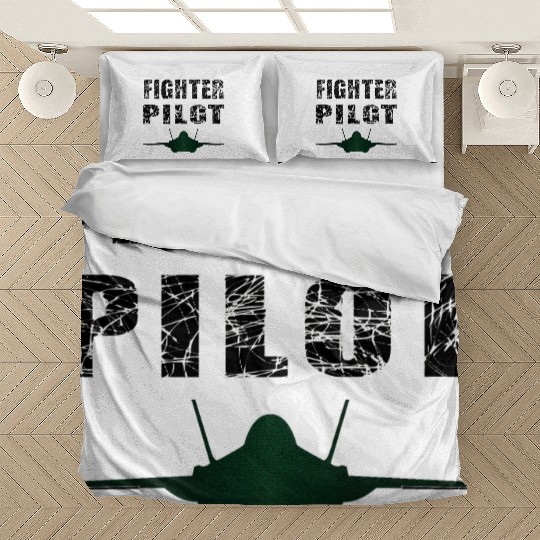 Fighter Pilot Art Illustration Design Bedding Sets