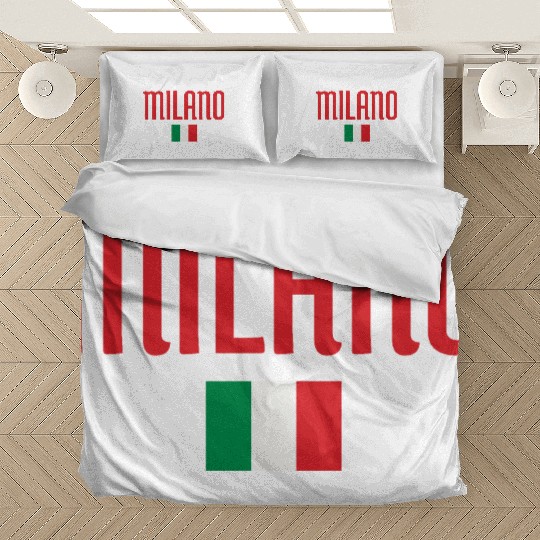 Vivid Milan Italy Flag Pattern Bedding Sets