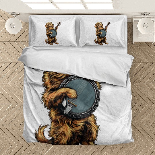 Irish Setter Dog Bluegrass Banjo Player Bedding Sets