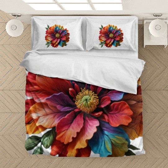 Vibrant Spectrum Bloom Bedding Sets