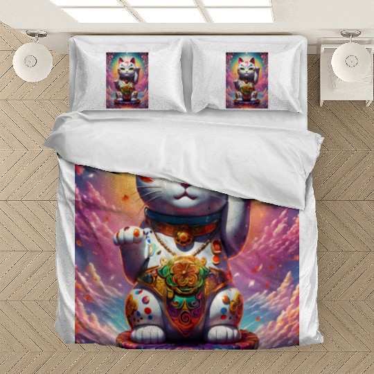 Maneki neko lucky cat Bedding Sets