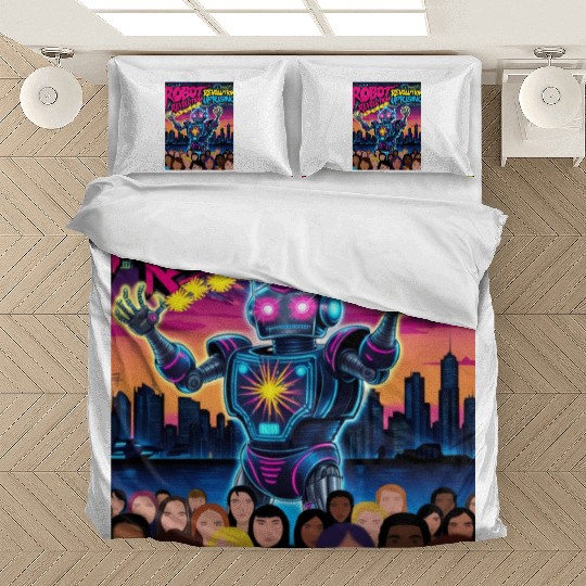 the Great Robot Revolution Uprising Bedding Sets