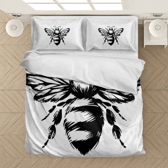 Honey Bee Insect Art Vector path4 Bedding Sets