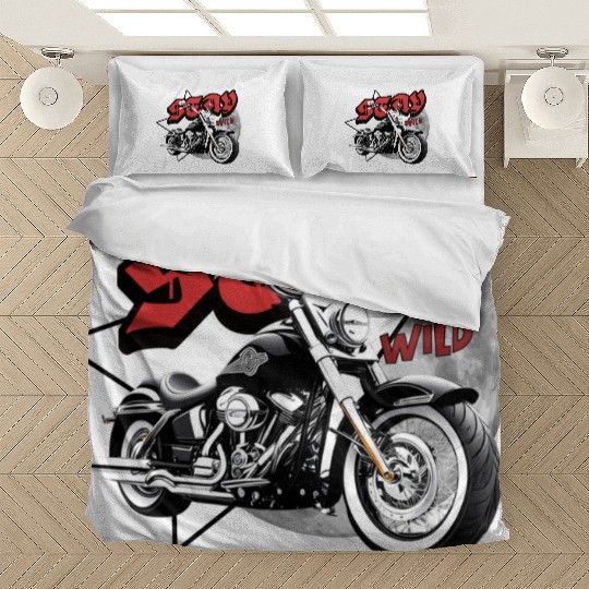 'Stay Wild' Motorcycle, Star, Moon GD Bedding Sets