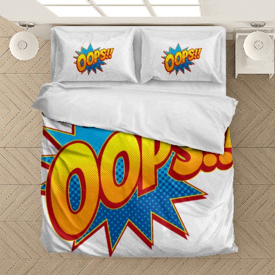 Oops!! Retro Comic Pop Art Surprise Bedding Sets