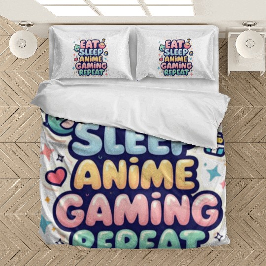 Eat, Sleep, Anime, Game, Repeat: Gamer’s Life Bedding Sets