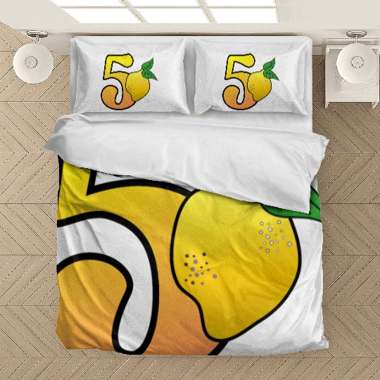 Number 50th Birthday Lemon Bedding Sets