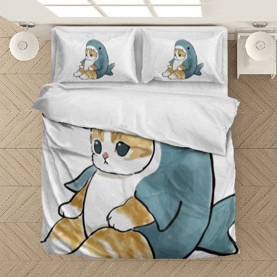 sand cat love pet cat shark Bedding Sets