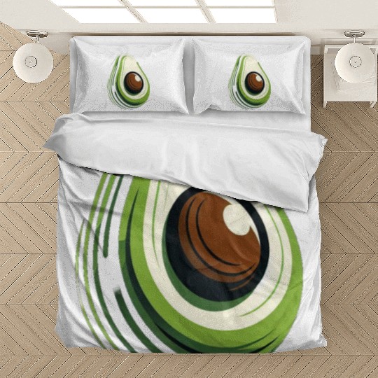 Avocado minimalist avocados design food art 2 Bedding Sets