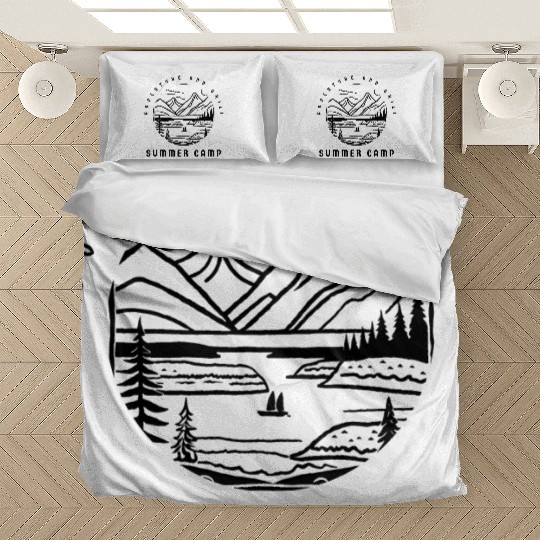 Adventure and Chill Summer Camp Mountain Bedding Sets