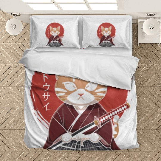 Neko Battousai Samurai Cat Classic Bedding Sets
