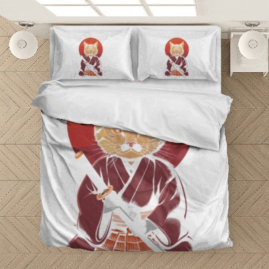 Neko Battousai Samurai Cat Classic Bedding Sets