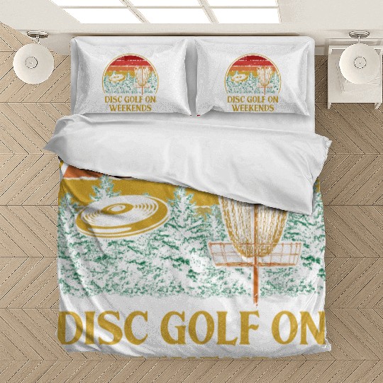 Disc Golf on Weekends Hobby Golfer Activities Bedding Sets