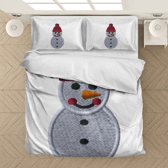Snowman embroidered Bedding Sets