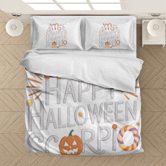 Happy Halloween, Scorpio Halloween Scorpio Quote Bedding Sets