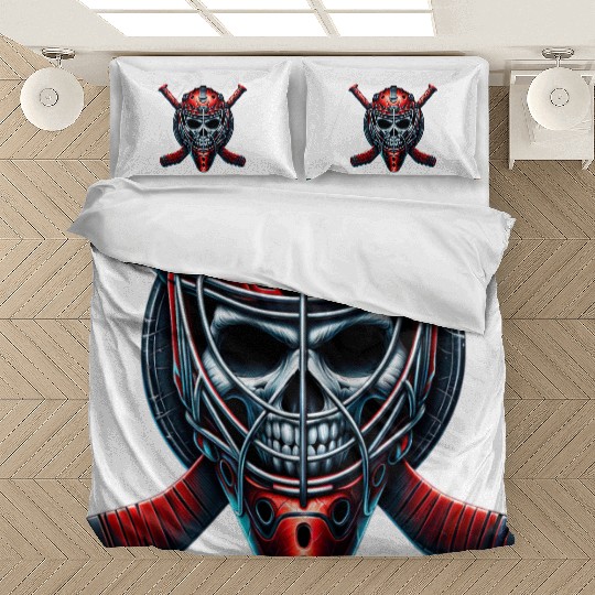 Skull Hockey Goalie Bedding Sets
