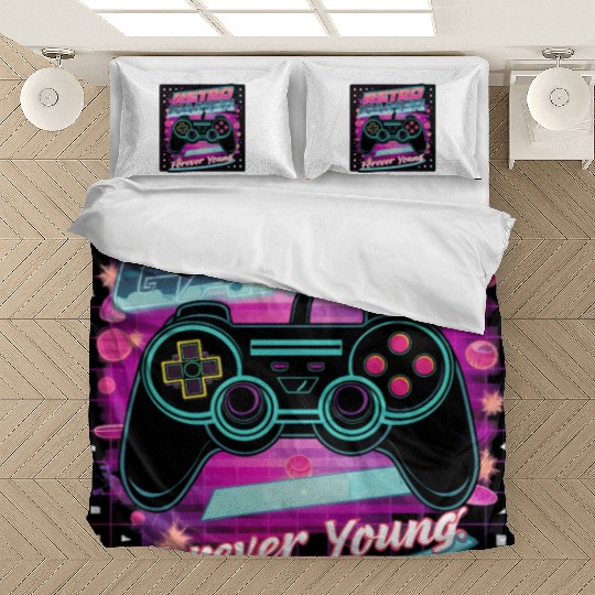 Retro Gamer Forever Young 01 sticker Bedding Sets