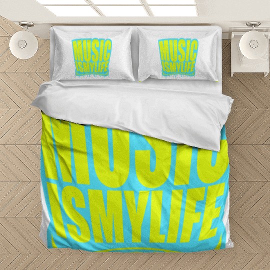 Music is my Life Love Saying Graffiti Spray Drops Bedding Sets