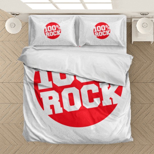 100 % Percent Rock Music Graffiti Drops Text Stamp Bedding Sets