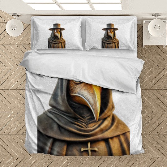 Golden Plague Doctor Bedding Sets