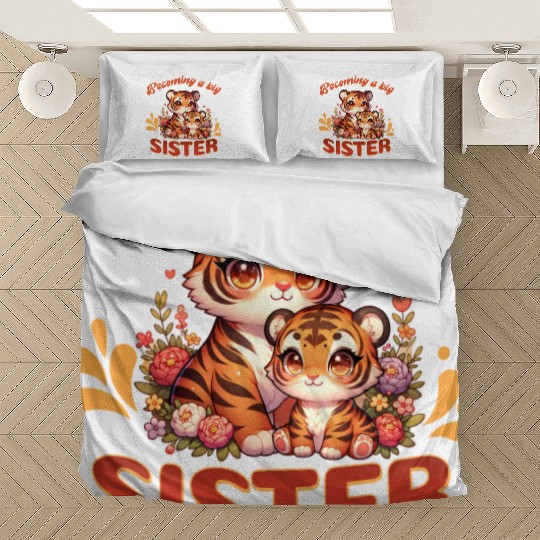 Soon I Will Be A Big Sister Sweet Tigers Bedding Sets