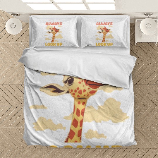 Giraffe Always Look Up Bedding Sets