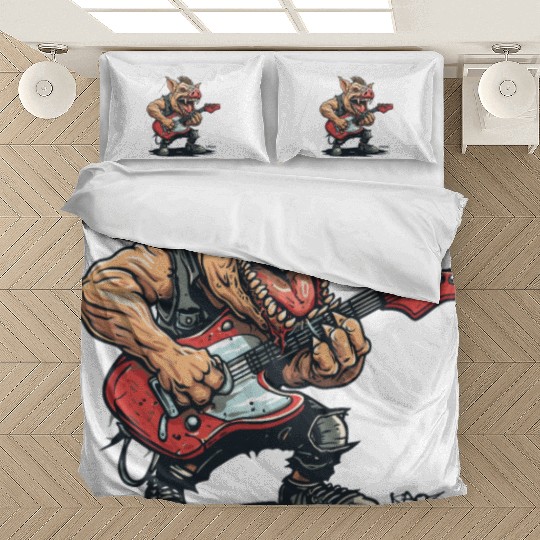 Punk Rock Guitar Pig Bedding Sets
