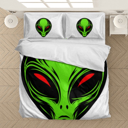 Green Alien Bedding Sets