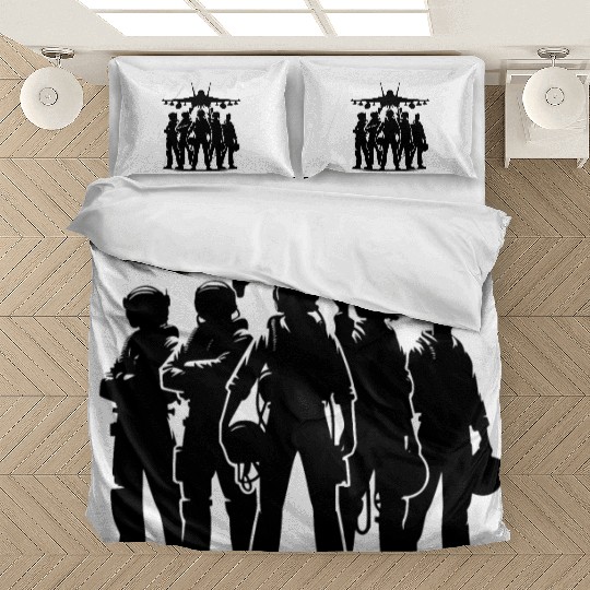 Aircraft Portrait For Air Force And Rc Pilots Bedding Sets