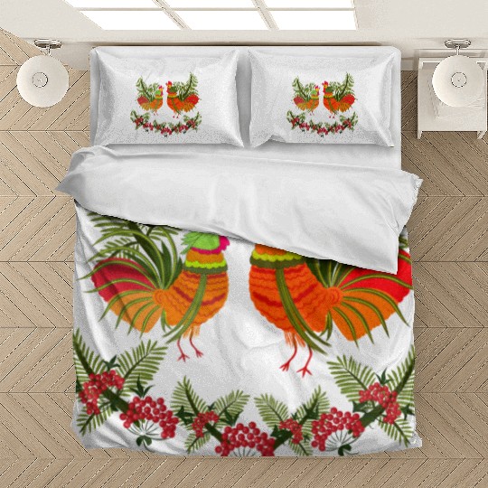 Rooster with hen Bedding Sets