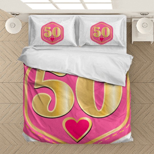 50th Anniversary - Heart Number Bedding Sets