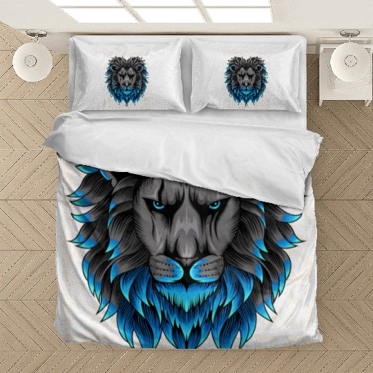 Black Blue Illustrative Fearless Bedding Sets