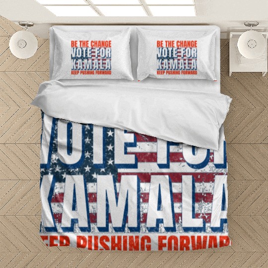 Be the Change - Vote for KamalaHarris. US Election Bedding Sets