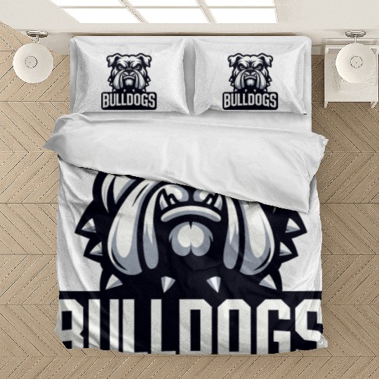 Bulldogs Mascot Back To School Team Spirit Bedding Sets