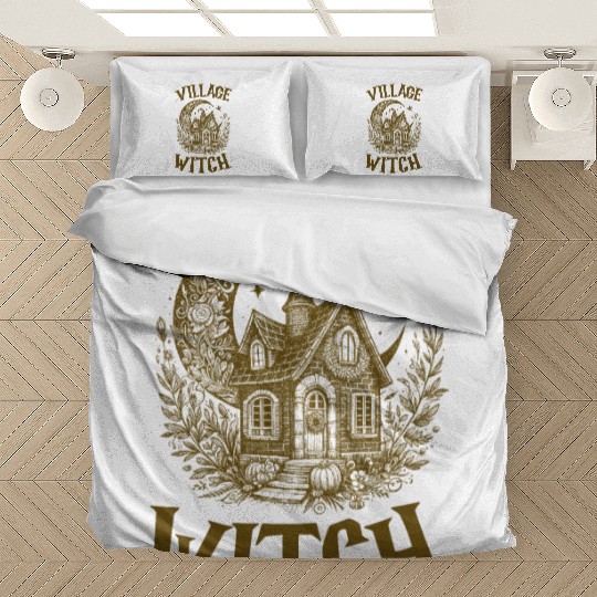 Village Witch Salem Vintage Halloween Bedding Sets