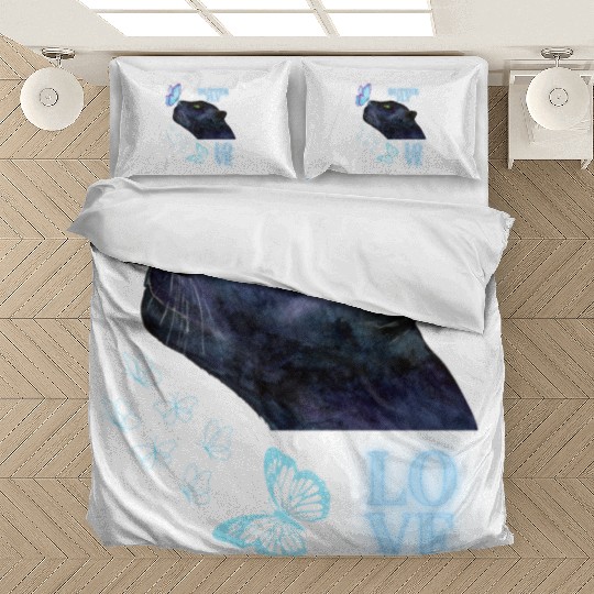 black panther lover butterfly Bedding Sets