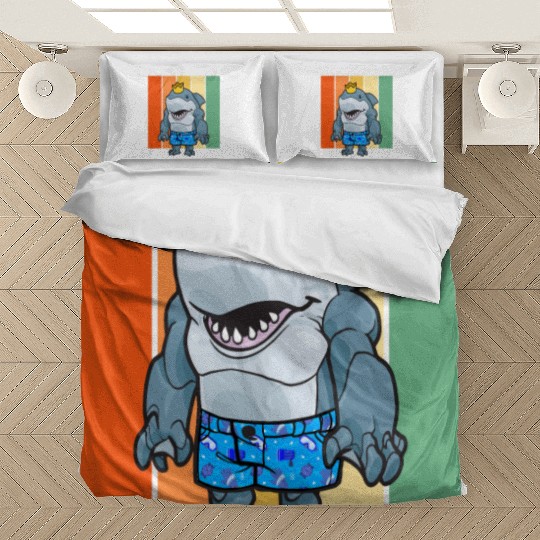 Royal Wave Rider: Adorable Crowned Shark in Bedding Sets