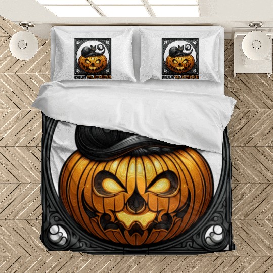 SMILE Mr PUMPKIN Halloween design Bedding Sets
