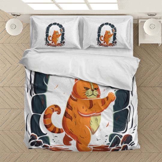 Funny Chubby Red Dungeon Cat Bedding Sets