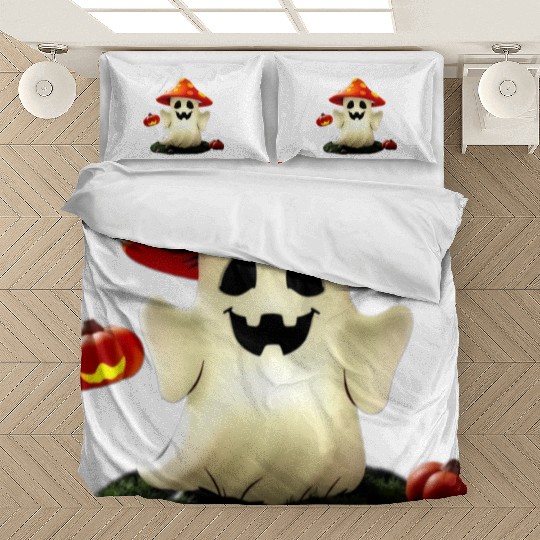 Mushrooms and pumpkins for Halloween Bedding Sets