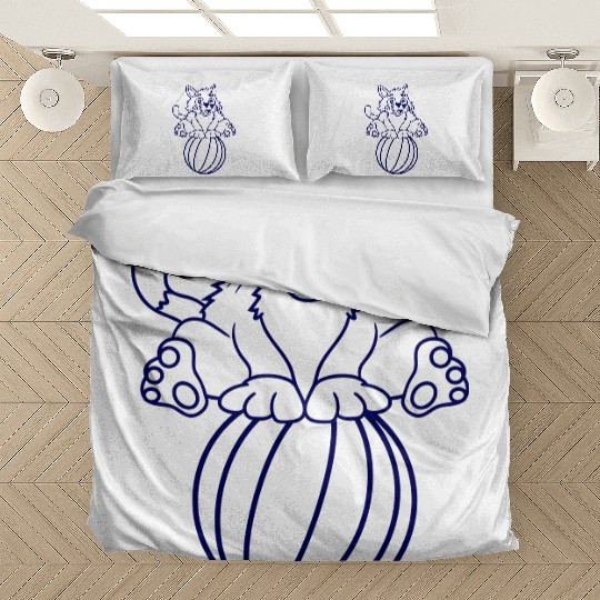 Circus Cat Balancing On Beach Ball Game Fun Play Bedding Sets