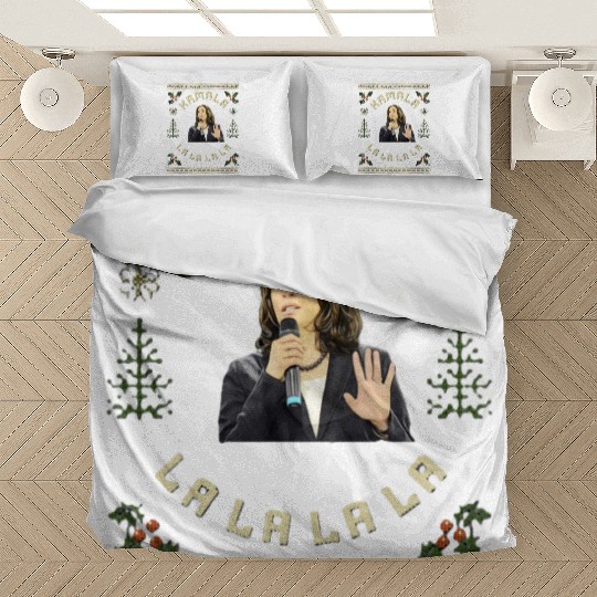 Kamala Harris singing Christmas Carol Bedding Sets