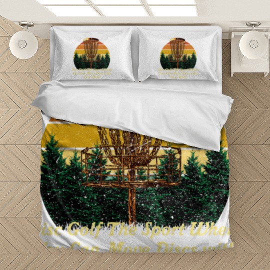 Move Discs with Your Mind Funny Disc Golf Humor Go Bedding Sets