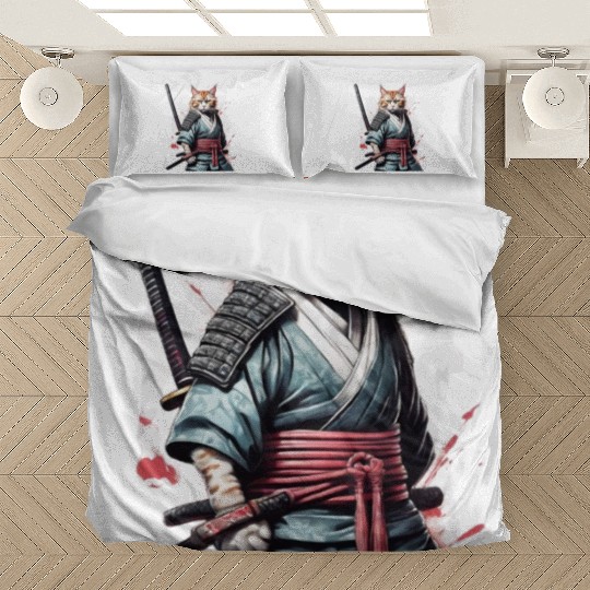 Fearless Samurai Cat Bedding Sets