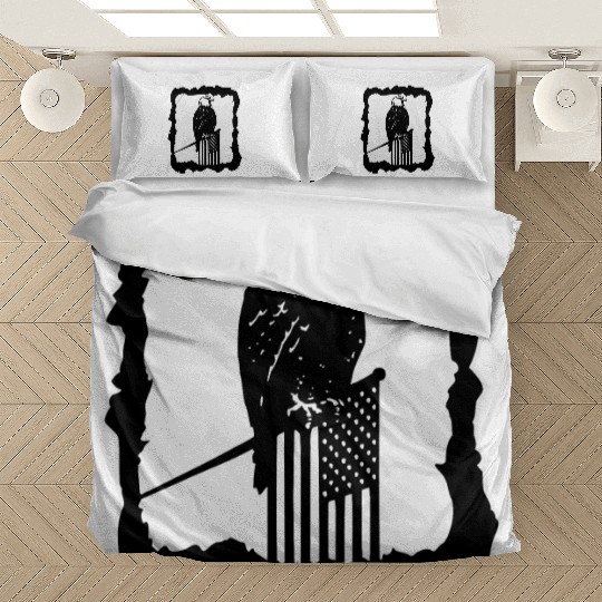 Framed Eagle On Flag Pole LIKE US ON FACEBOOK # Bedding Sets
