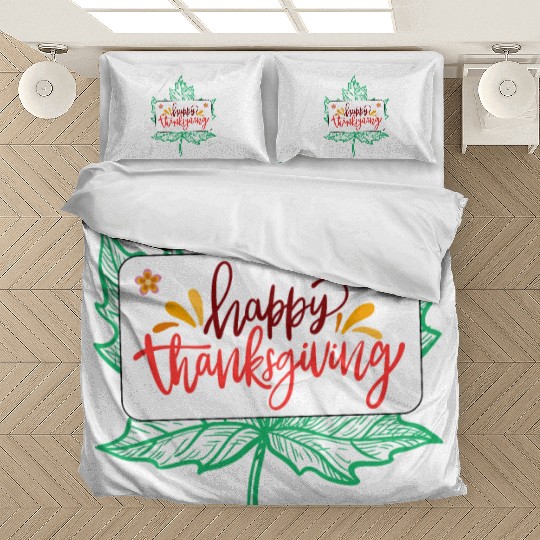 Happy Thanksgiving Leaf Bedding Sets