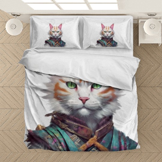 Samurai Cat Guardian Bedding Sets