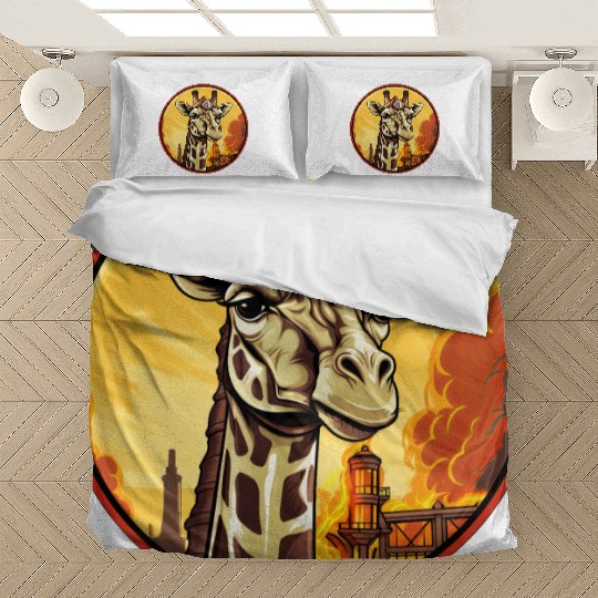 Firefighter giraffe Bedding Sets